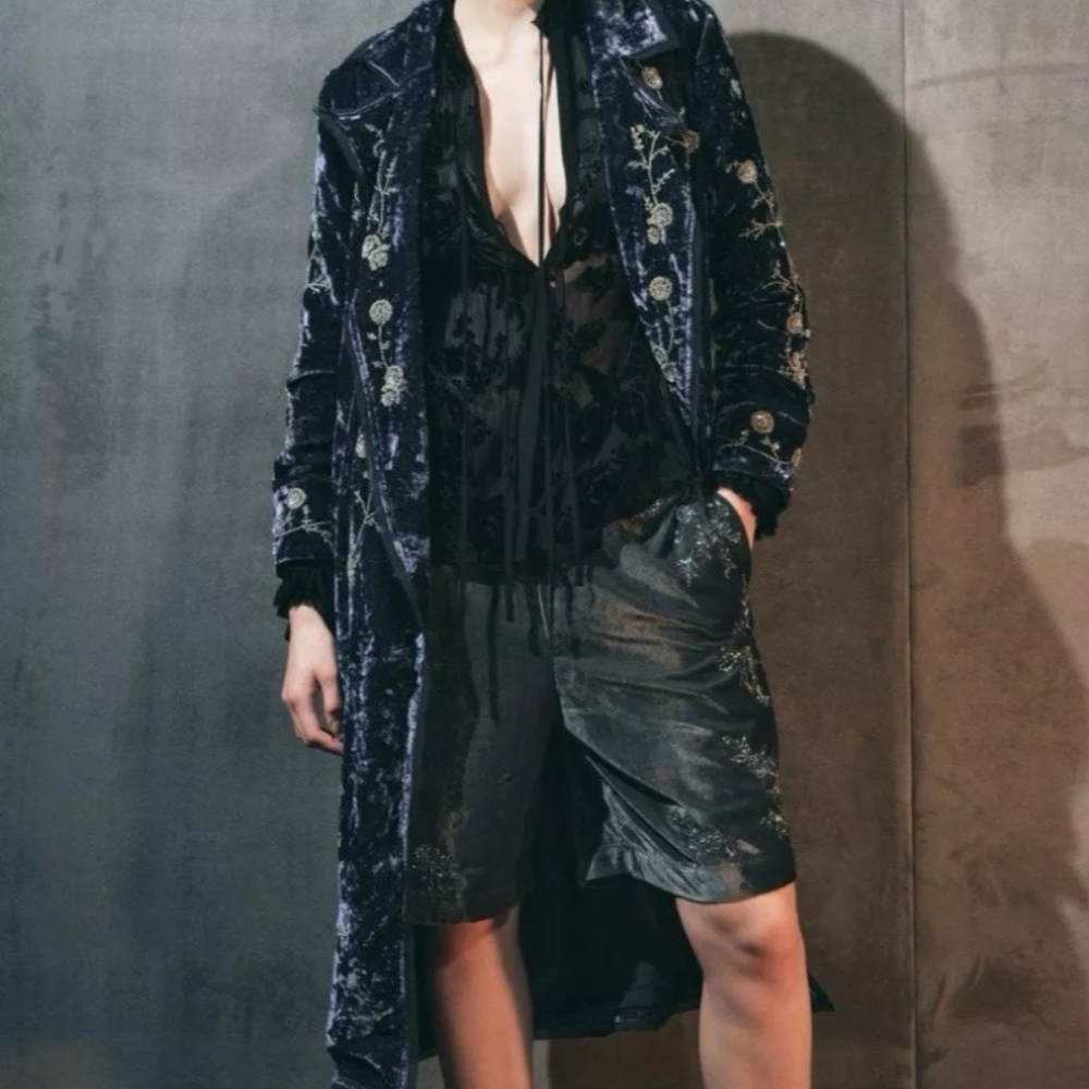 Zara beaded velvet kimono